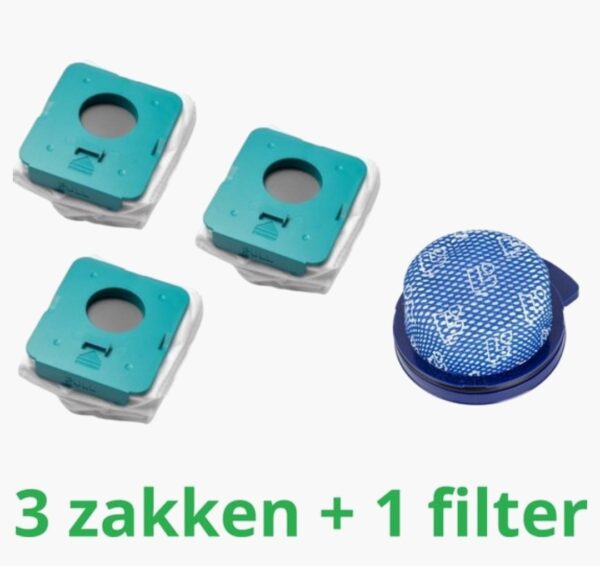 3 zakken SAMSUNG BESPOKE JET + 1 filter HEPA hoogwaardige vervanging