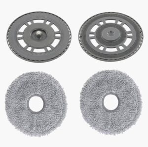 1 x Mop pad holder tray + 1 x mop cloth compatible with Dreame