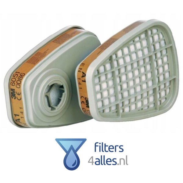 3M 6051 A1 Origineel   2 stuks filter geschikt voor 3M™ 6000, 6500 en 7500